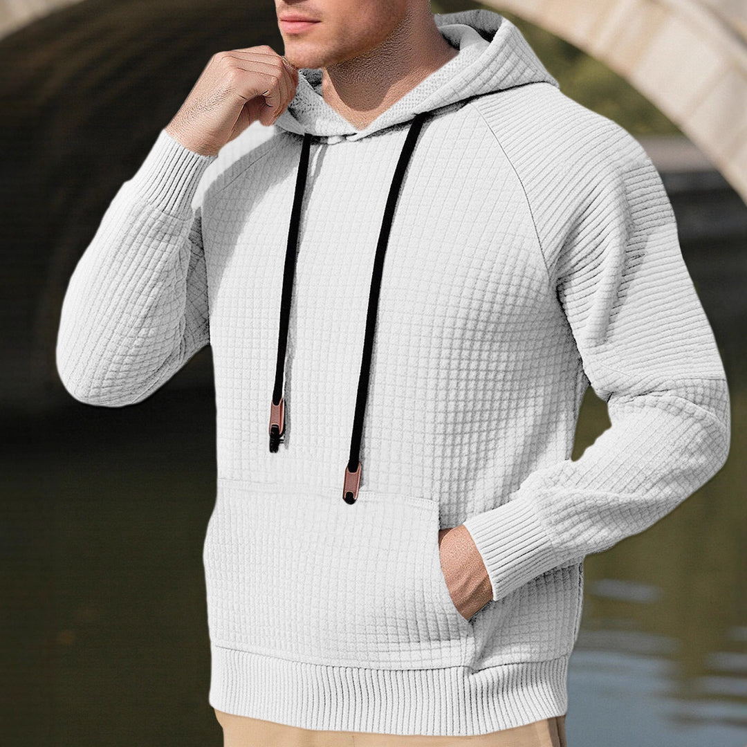 Herren sportlicher Kapuzenpullover mit innovativem Strukturdesign und praktischen Kordelzügen Aliams