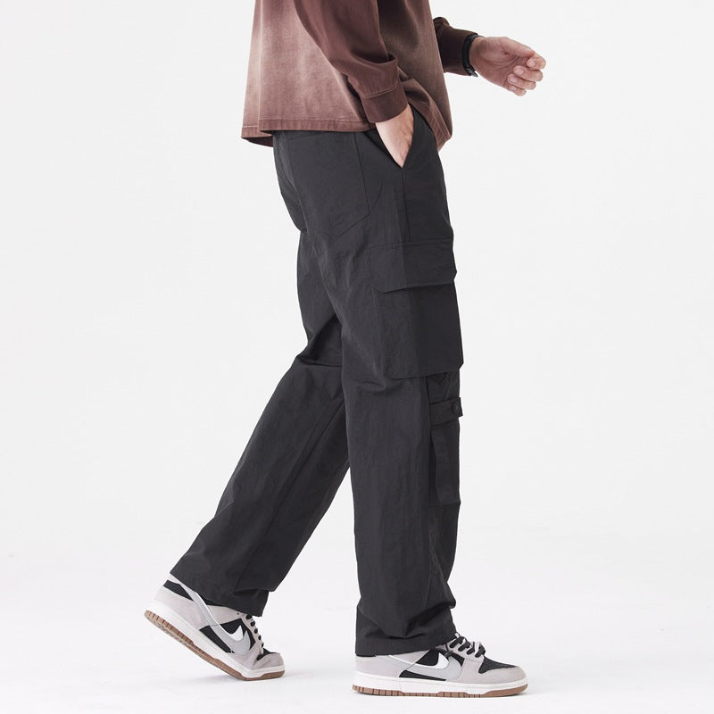 Herren Cargo-Hose mit multifunktionalen Taschen und verstellbarem Bund Aliams