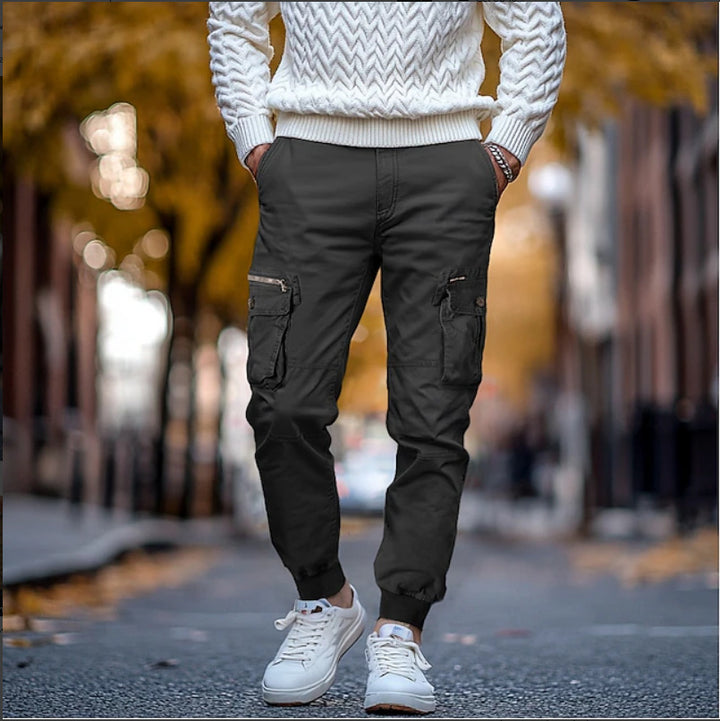 Herren Cargo-Hose mit mehrfachen Taschen und flexibler Passform Aliams