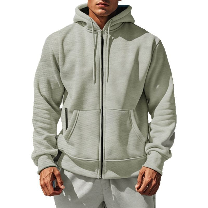 Herren Kapuzenjacke mit praktischen Reißverschlusstaschen und innovative Innenschicht Aliams