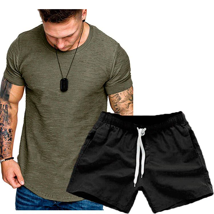 Herren Freizeit-Shirt und Shorts Set Aliams