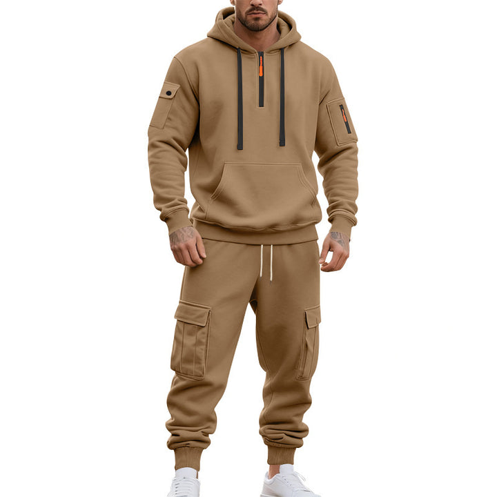 Herren komfortables Hoodie- und Cargo-Set Aliams