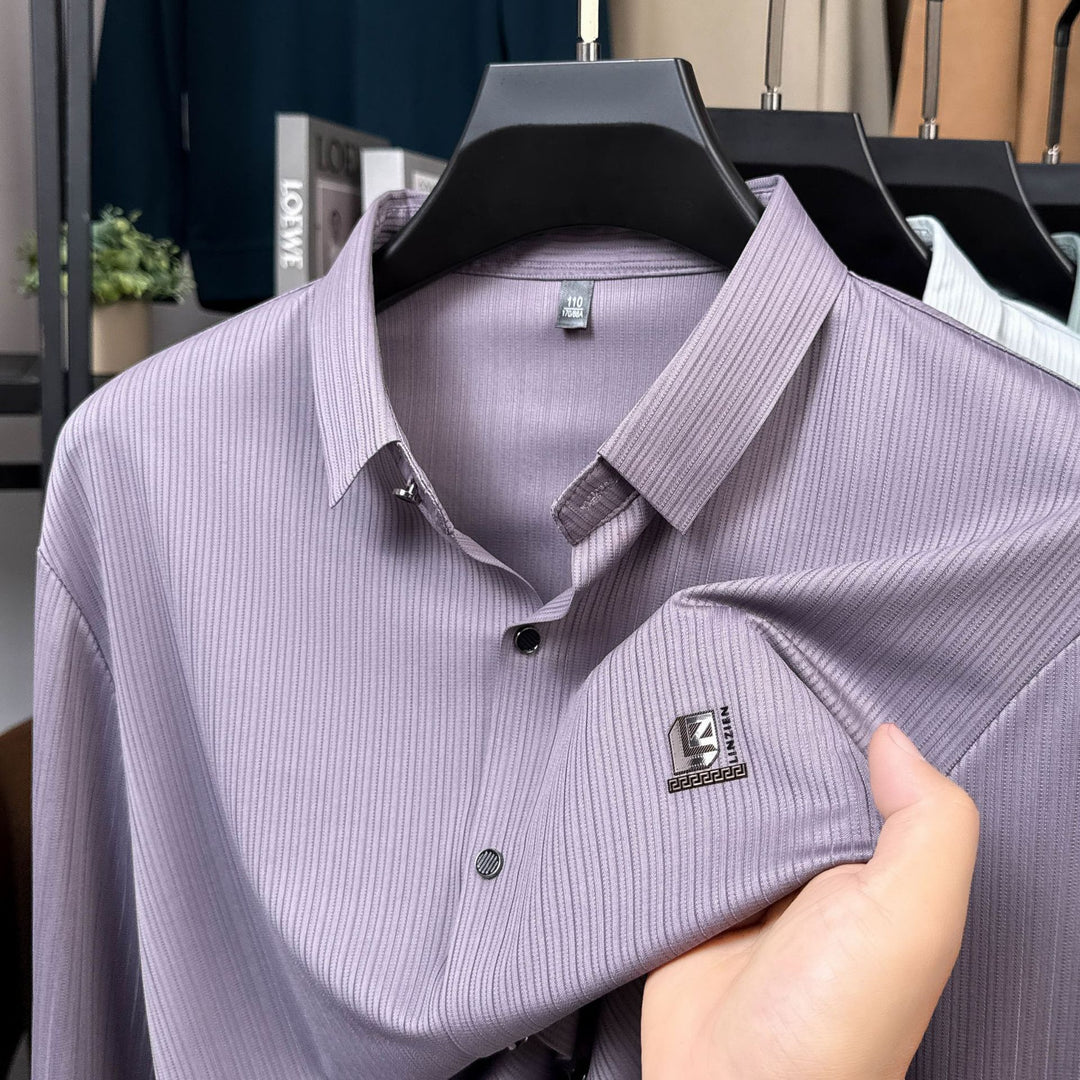 Herren elegantes Hemd mit strukturiertem Design und modernen Akzenten Aliams