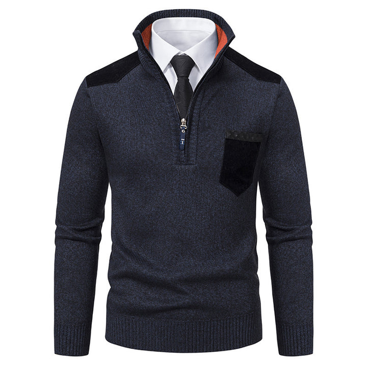 Herren modischer Pullover mit Stehkragen Aliams