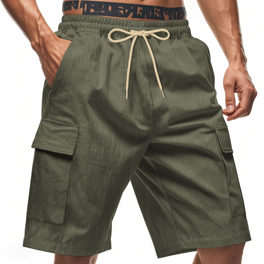 Herren Cargo-Shorts im modernen Streifen-Design mit praktischen Taschen Aliams