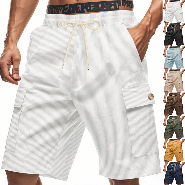 Herren Cargo-Shorts mit verstellbarem Kordelzug und praktischen Seitentaschen Aliams