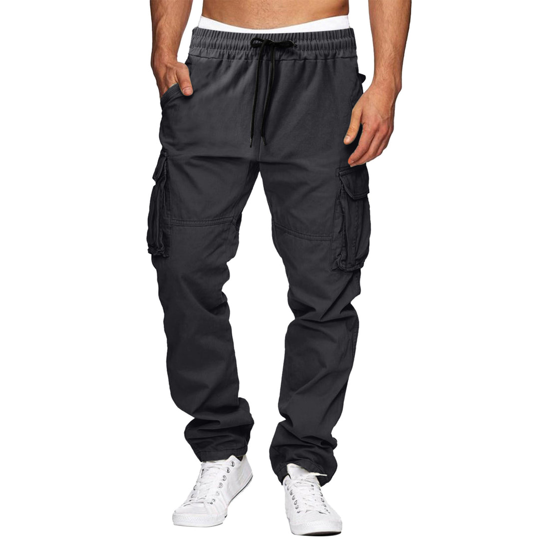 Herren bequeme Cargo-Hosen mit elastischem Bund und mehreren Taschen Aliams
