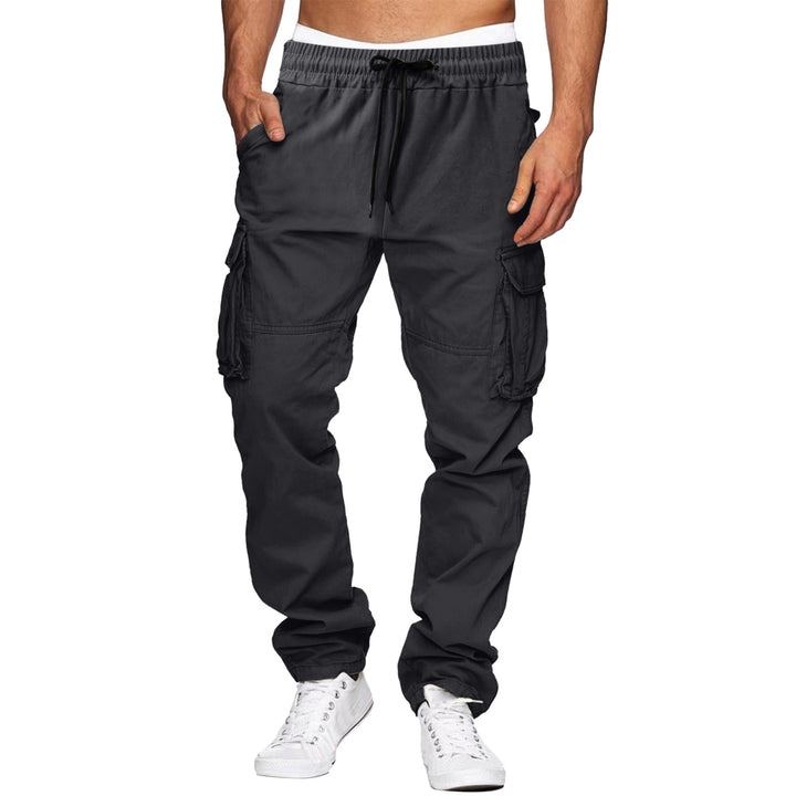 Herren bequeme Cargo-Hosen mit elastischem Bund und mehreren Taschen Aliams