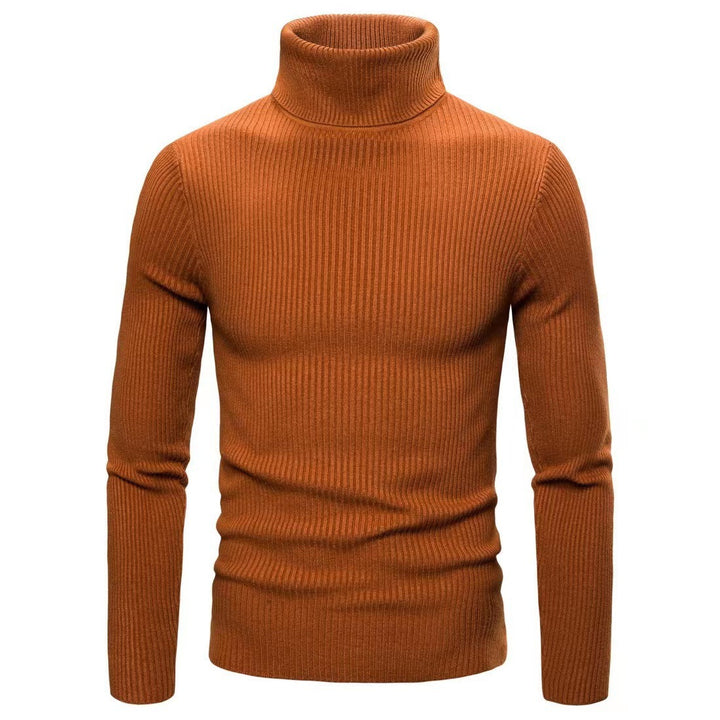 Herren Hochwertiger Rollkragenpullover aus feiner Rippstruktur Aliams