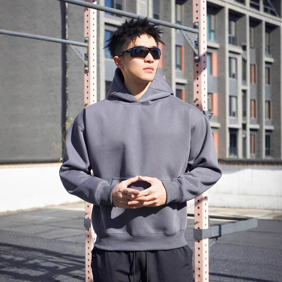 Herren Kapuzensweatshirt aus hochwertigem Baumwollmaterial mit modernem Oversized-Schnitt Aliams