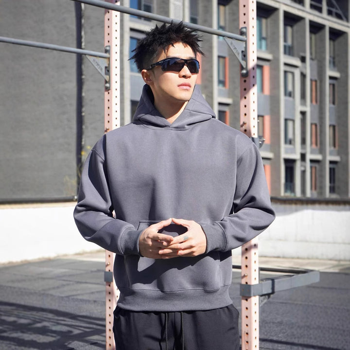 Herren Kapuzensweatshirt aus hochwertigem Baumwollmaterial mit modernem Oversized-Schnitt Aliams