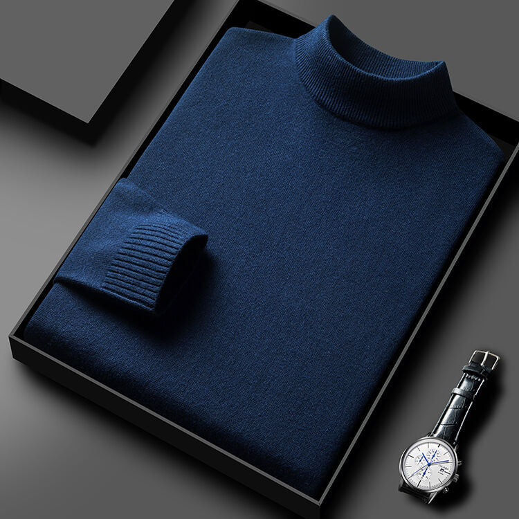 Herren eleganter Pullover mit hochgeschlossenem Kragen Aliams