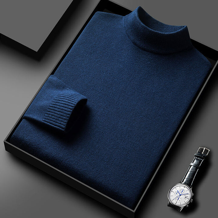 Herren eleganter Pullover mit hochgeschlossenem Kragen Aliams