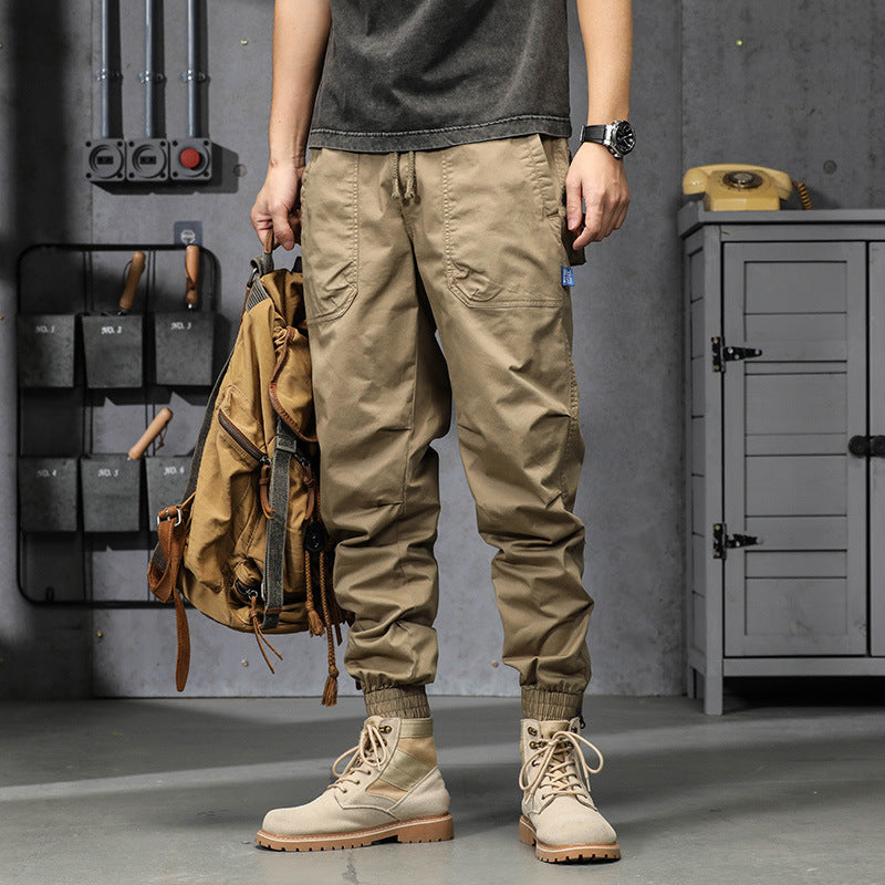 Herren funktionale Outdoor-Hose mit elastischem Bund und praktischen Taschen Aliams