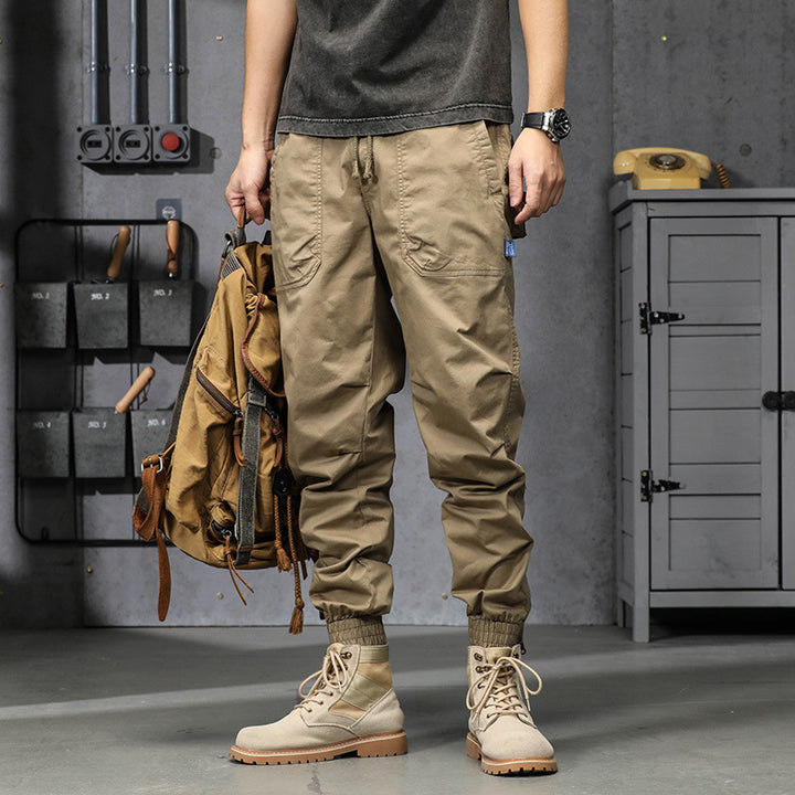 Herren funktionale Outdoor-Hose mit elastischem Bund und praktischen Taschen Aliams