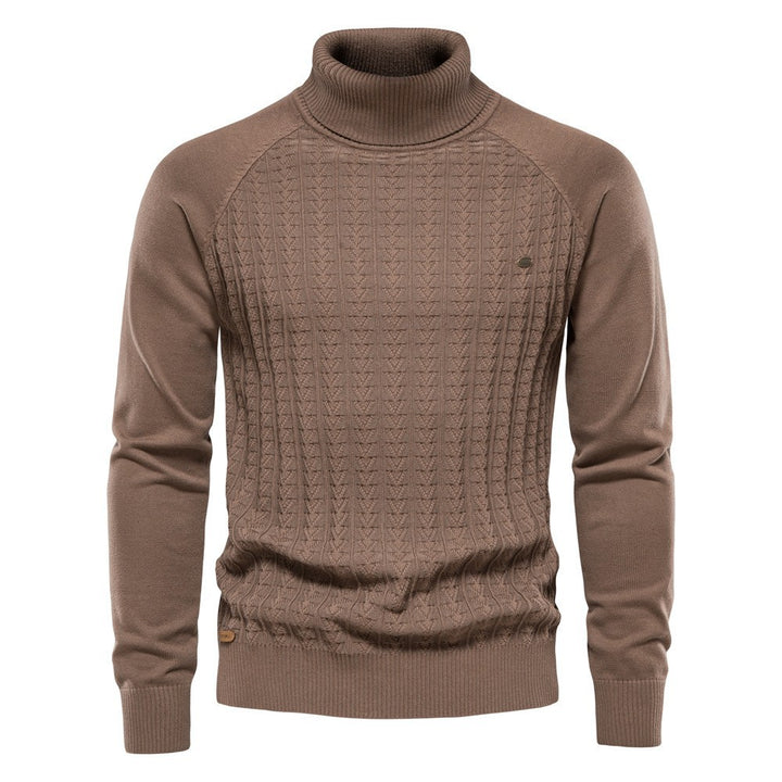 Herren Rollkragenpullover mit strukturiertem Muster Aliams