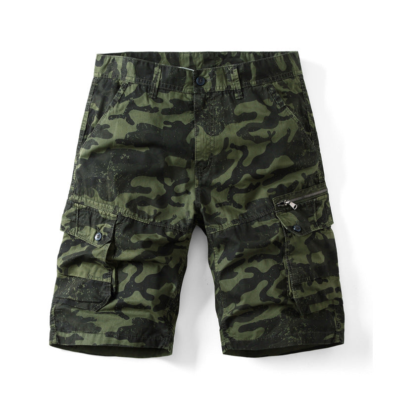 Herren Cargoshorts mit praktischen Taschen und modernem Camouflage-Muster Aliams