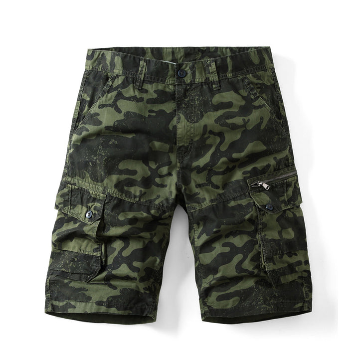 Herren Cargoshorts mit praktischen Taschen und modernem Camouflage-Muster Aliams