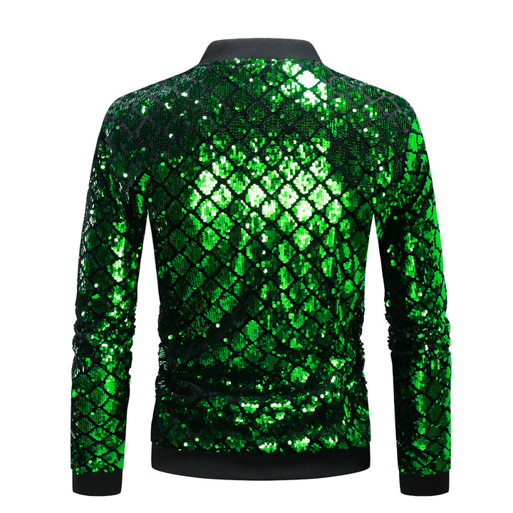 Herren Glitzernde Steppjacke Aliams