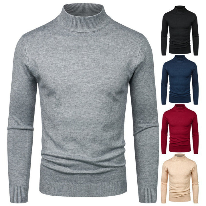 Herren eleganter Rollkragenpullover aus feiner Baumwollmischung Aliams