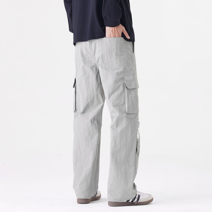 Herren Cargo-Hose mit multifunktionalen Taschen und verstellbarem Bund Aliams