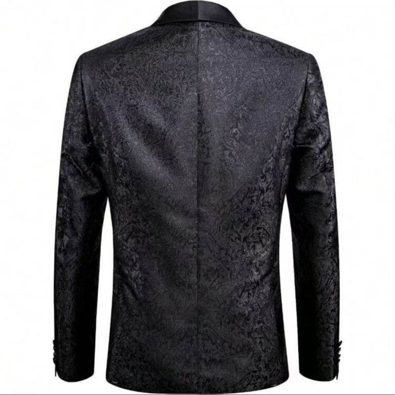 Herren Festlicher Jacquard-Smoking-Blazer Aliams