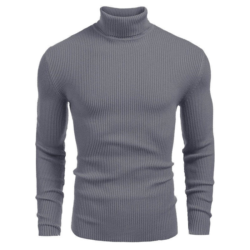 Herren eleganter Rollkragenpullover aus ribbed Strick Aliams