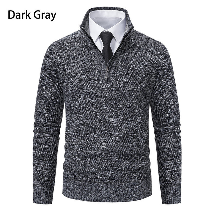 Herren Strickpullover mit modernem Reißverschluss und strukturiertem Design Aliams