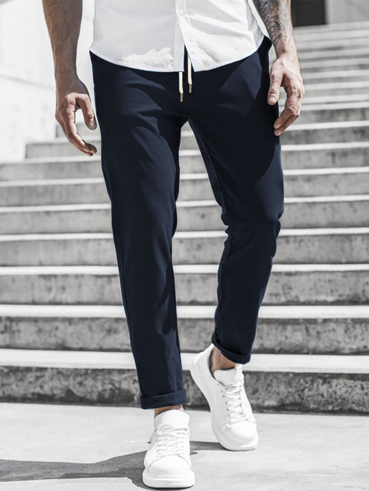 Herren Sportliche Chino-Hose mit flexiblem Bund und modernen Details Aliams