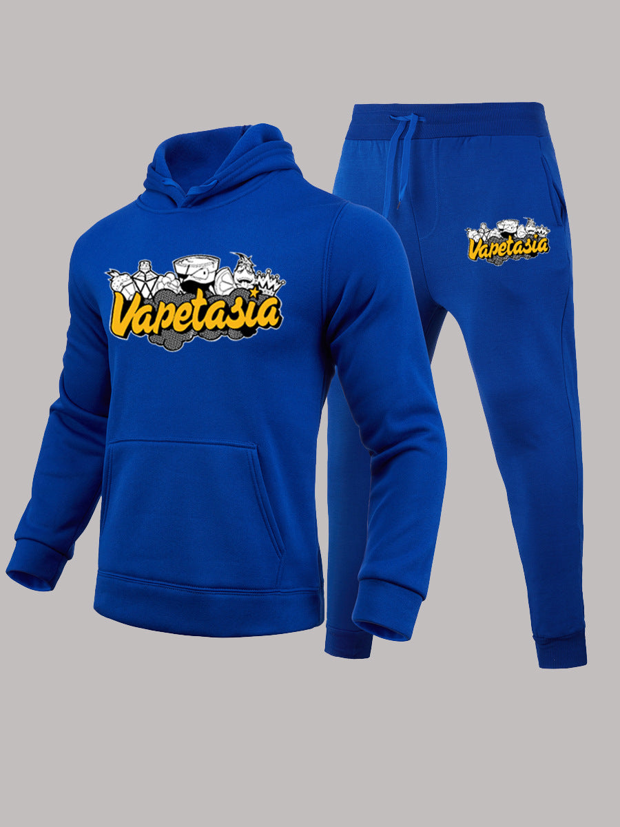 Herren Sweatshirt und Jogginghose Set mit kunstvollem Grafikdruck Aliams