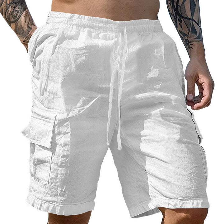 Herren Cargo-Shorts mit elastischem Bund und vielseitigen Taschen Aliams
