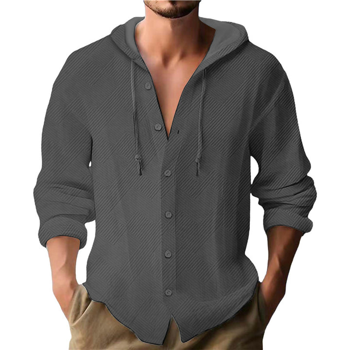 Herren Kapuzenbluse mit strukturiertem Design Aliams