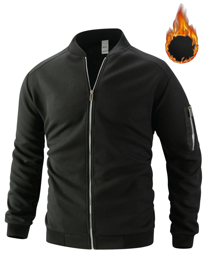 Herren Sportliche Bomberjacke mit Reißverschluss und strukturiertem Design Aliams
