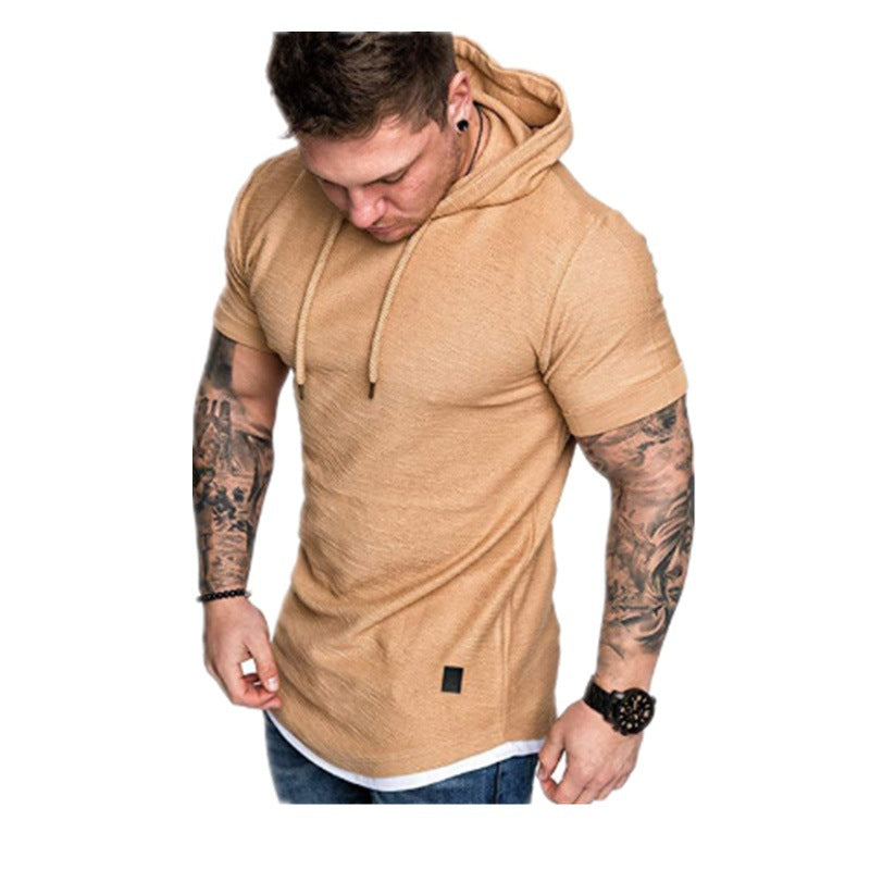 Herren Kurzarm Hoodie mit strukturiertem Design Aliams