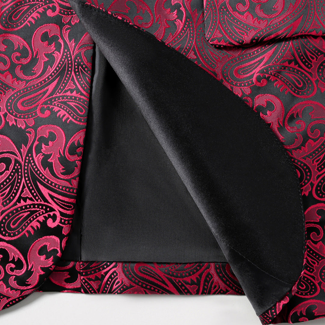 Herren eleganter Pailletten Blazer mit Paisley-Muster Aliams