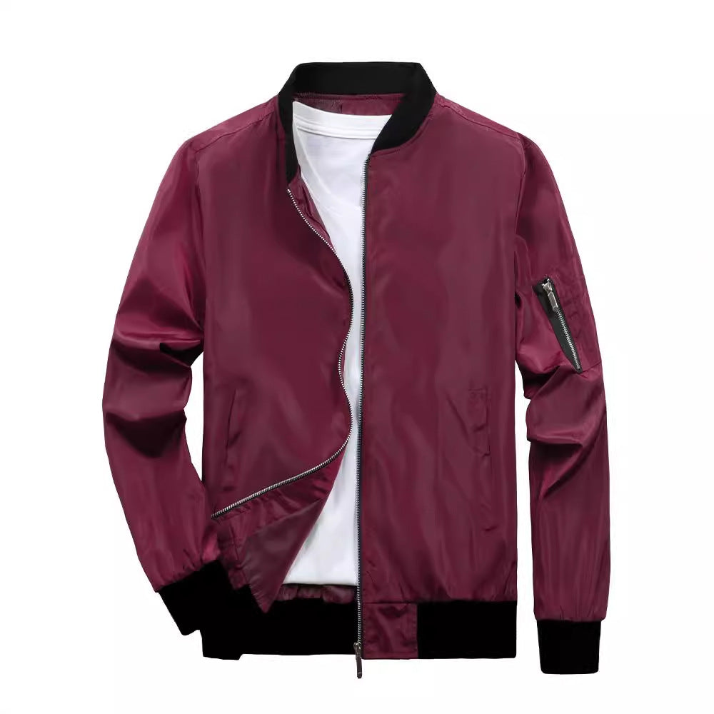 Herren Sportliche Bomberjacke mit praktischen Reißverschlusstaschen Aliams