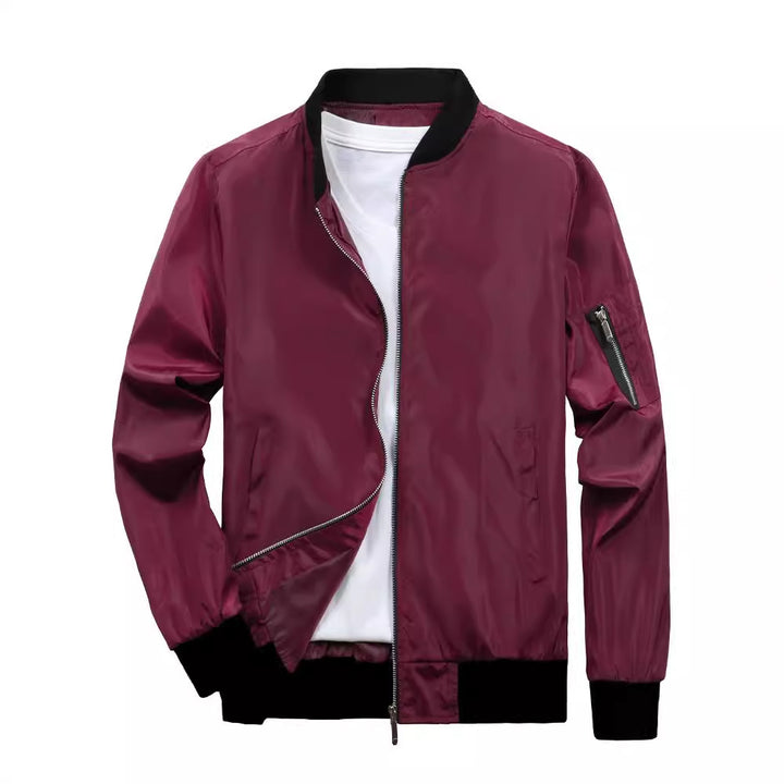 Herren Sportliche Bomberjacke mit praktischen Reißverschlusstaschen Aliams