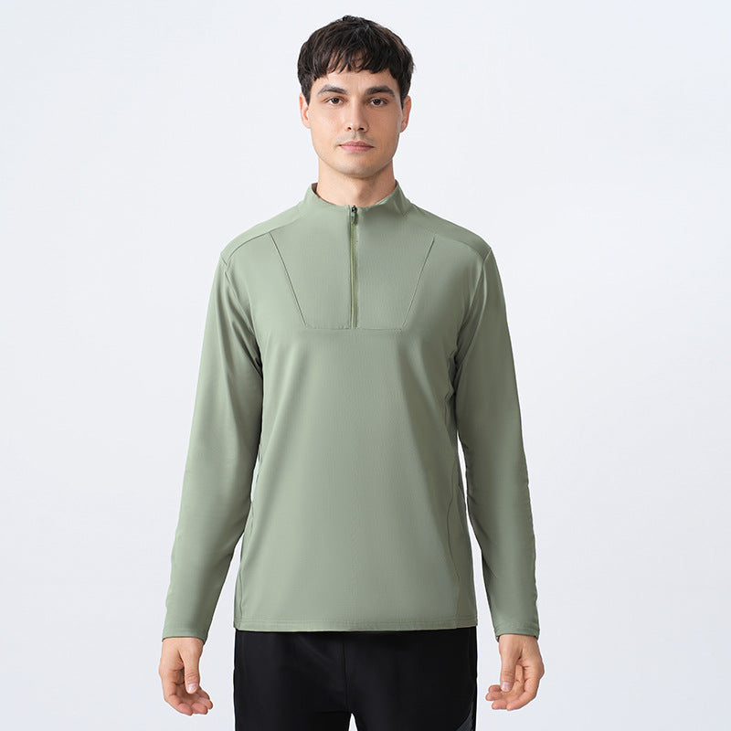 Herren Funktionsoberteil mit halbem Reißverschluss und atmungsaktivem Gewebe Aliams