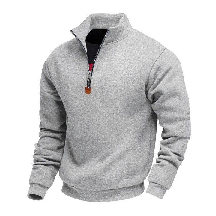 Herren sportlicher Sweatshirt mit halbem Reißverschluss Aliams