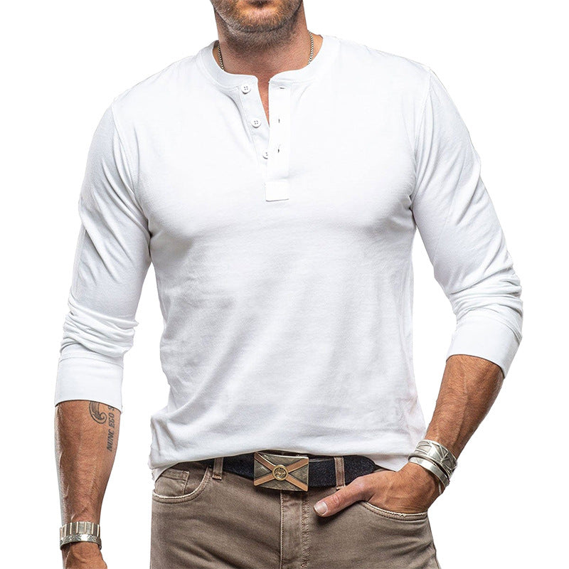 Herren Henley-Shirt mit Knopfleiste Aliams