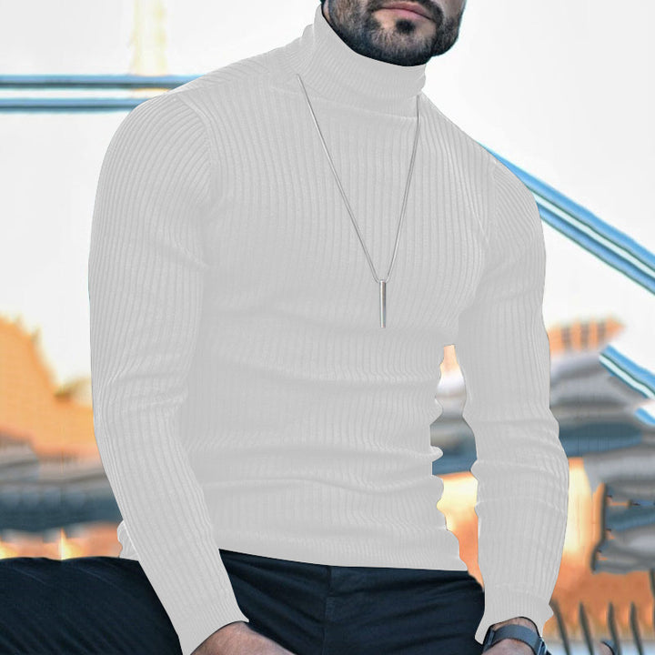 Herren Hochwertiger Rollkragenpullover mit strukturiertem Design Aliams