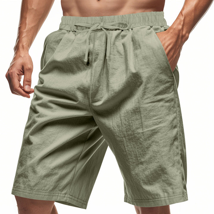 Herren bequeme Cargo-Shorts mit elastischem Bund und großzügigen Taschen Aliams