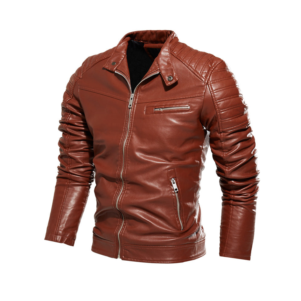 Herren Kunstlederjacke im stylishen Design mit robusten Details Aliams