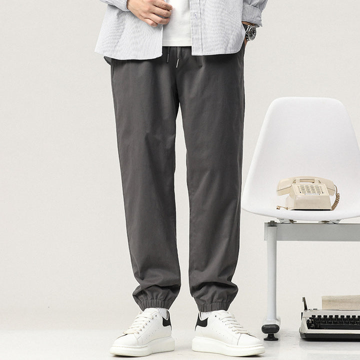 Herren bequeme Jogginghose mit elastischem Bund und seitlichen Taschen Aliams