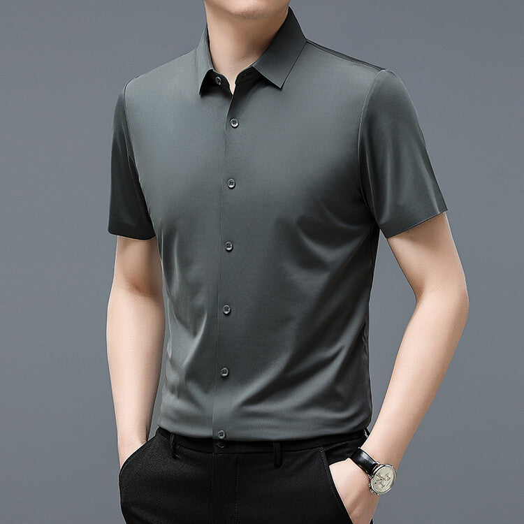 Herren elegantes Kurzarmhemd mit modernen Stofftechnologien Aliams