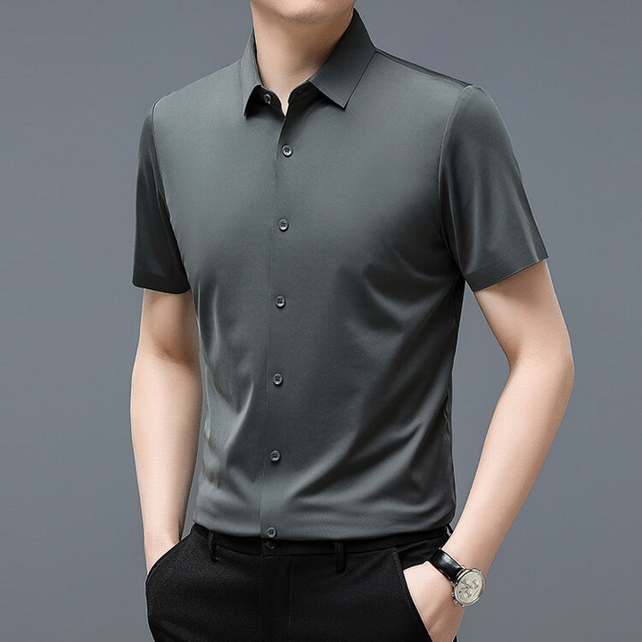 Herren elegantes Kurzarmhemd mit modernen Stofftechnologien Aliams