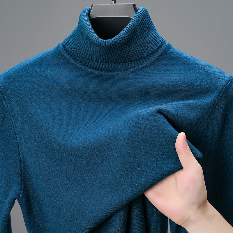 Herren eleganter Rollkragenpullover aus hochwertiger Baumwolle Aliams