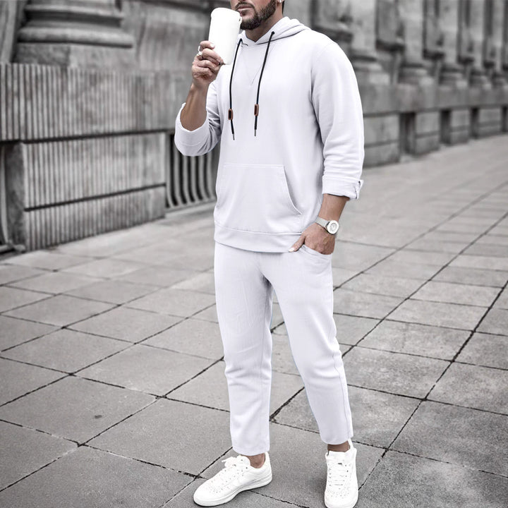 Herren Freizeit Hoodie und Jogginghose Set Aliams