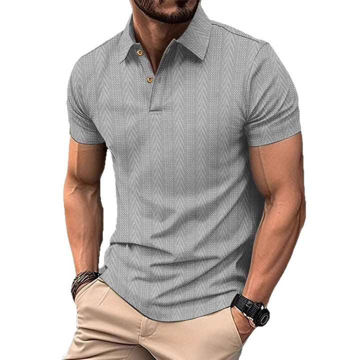 Herren Kurzarm Poloshirt mit strukturiertem Design und eleganter Knopfleiste Aliams