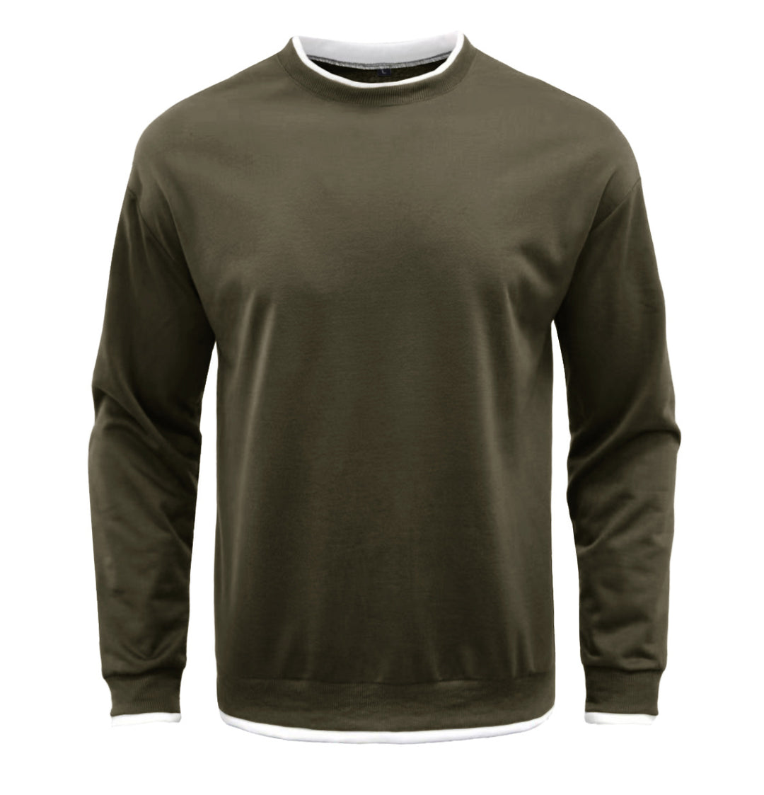 Herren Komfortabler Langarm-Sweater Aliams